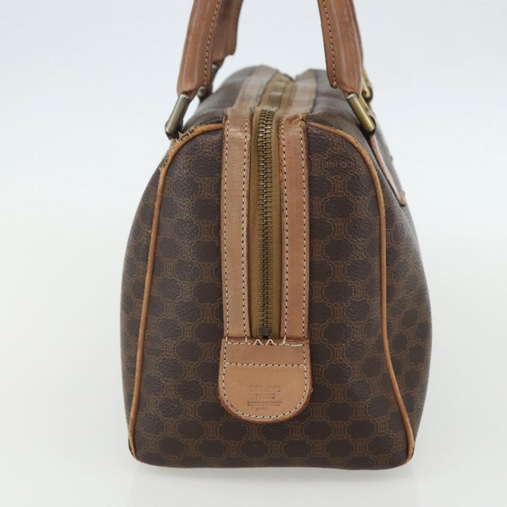 CELINE Macadam Canvas Hand Bag PVC Leather Brown Gold Auth ti3545 - Picture 4 of 16